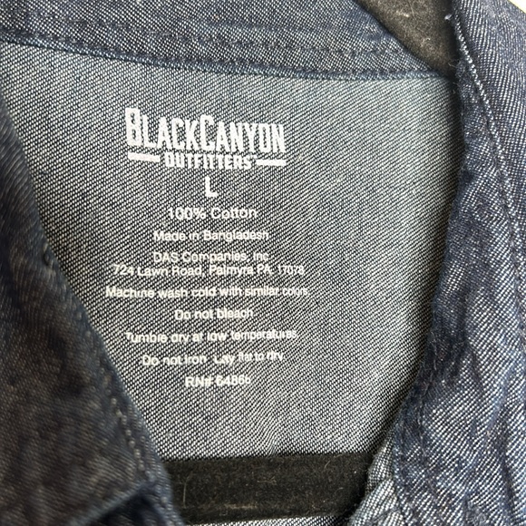 Black Canyon Outfitters Bald Eagle America Trucker Denim Vest Shirt - Picture 4 of 5